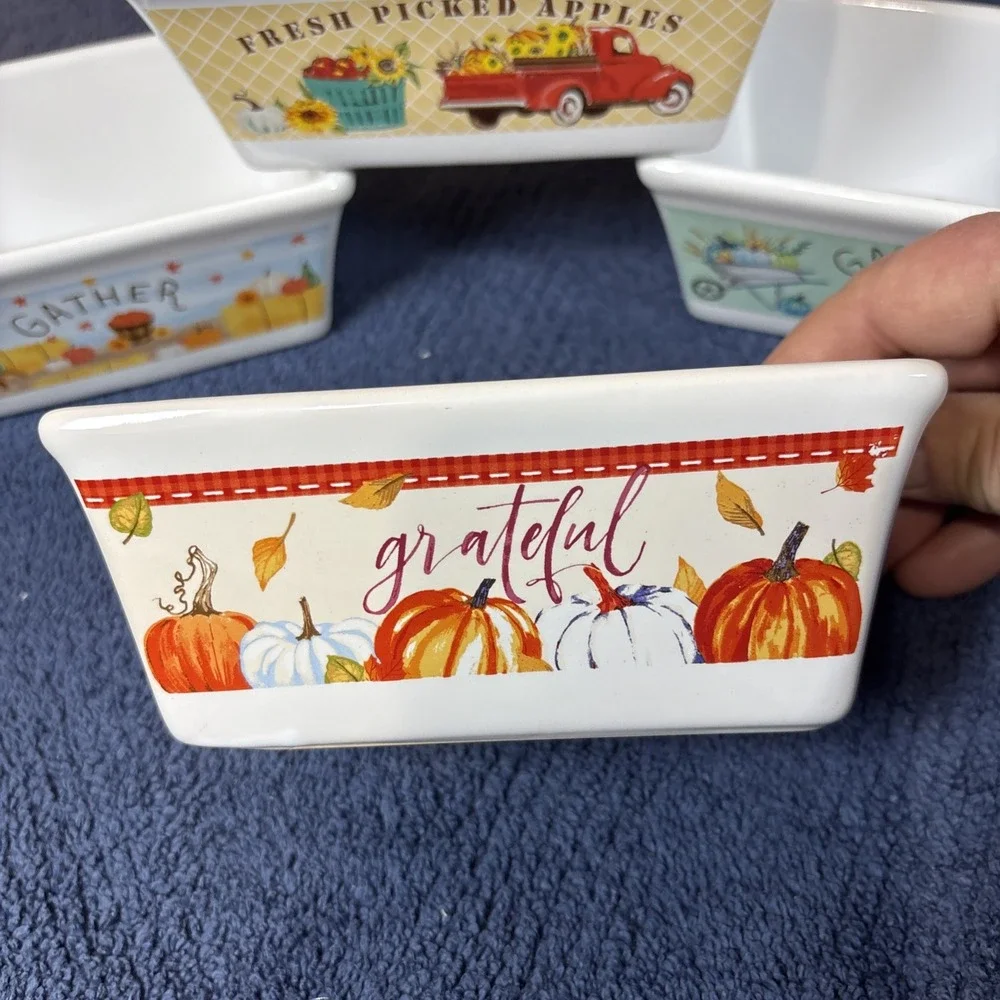 Royal Norfolk Harvest Mini Bread Loaf Pans Holidays Fall Gathering Set Of 4